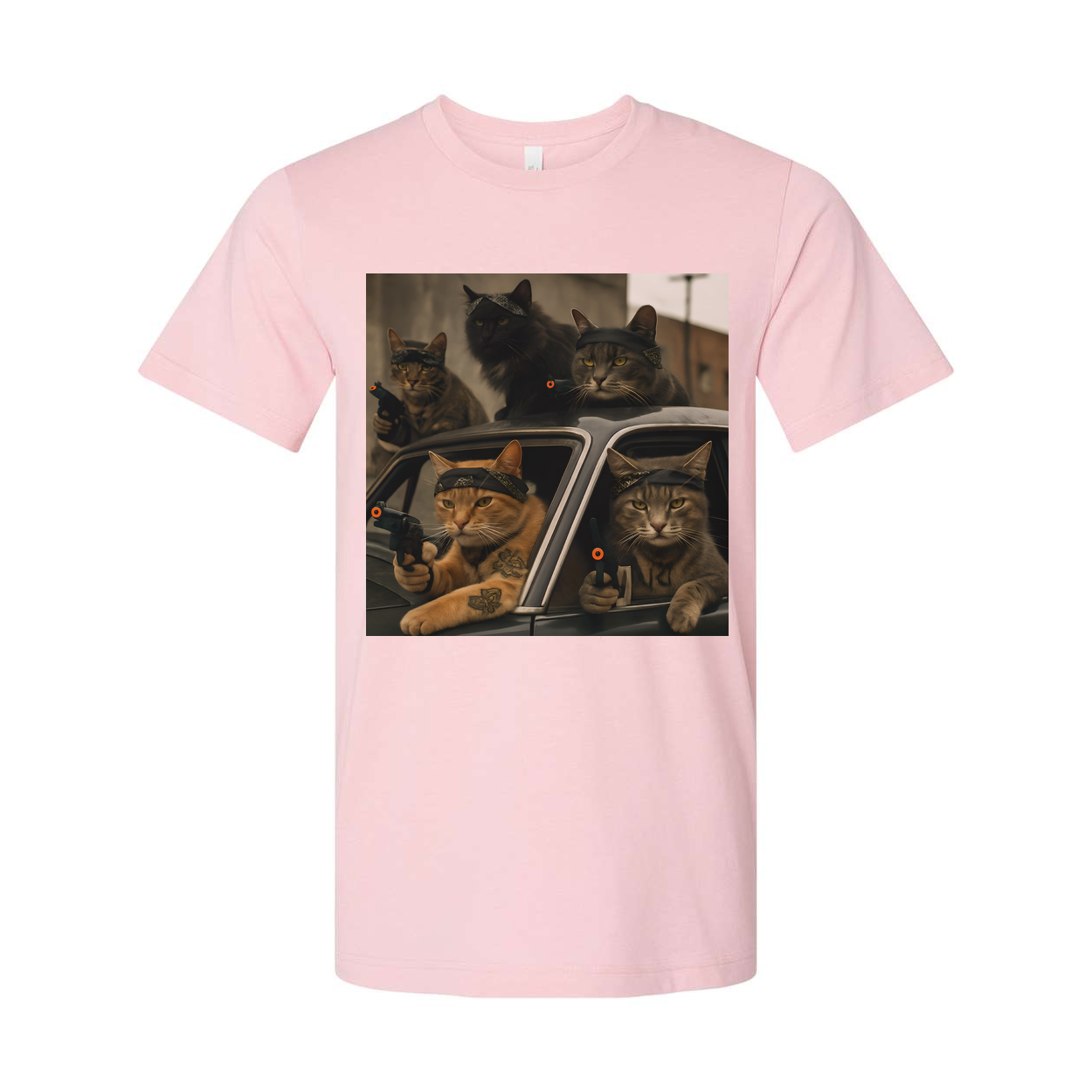 Gangster Cats Unisex T Shirt Graphic Tee For Men Women