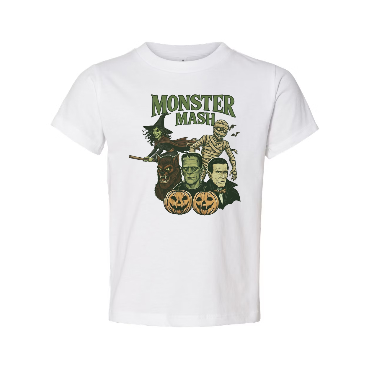 Vintage Monster Mash Unisex T Shirt Graphic Tee Halloween