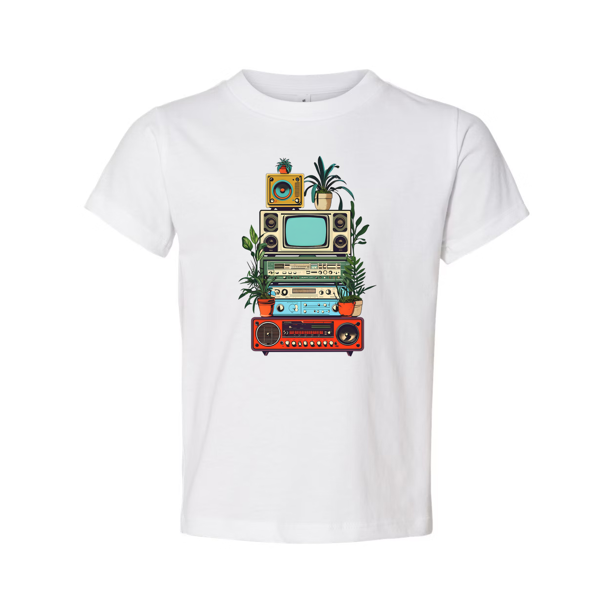 Vintage Electronics Stack Retro Unisex T Shirt Graphic Tee