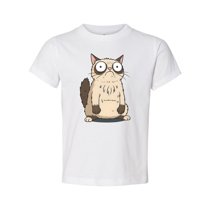 Surprised Cartoon Cat Unisex T Shirt Graphic Tee Design