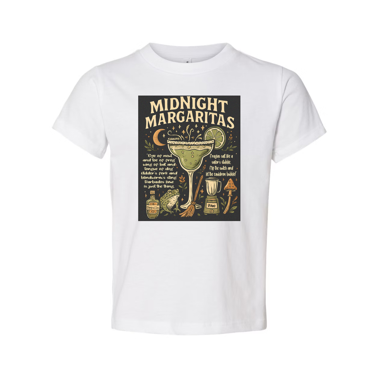 Midnight Margarita Glass Quotes Unisex T Shirt On Black