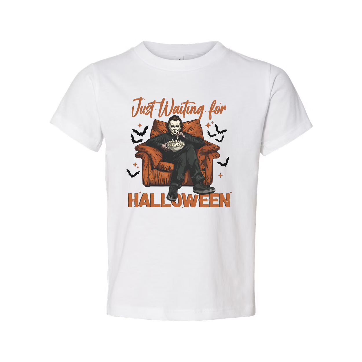 Just Waiting For Halloween Unisex T Shirt Graphic Design