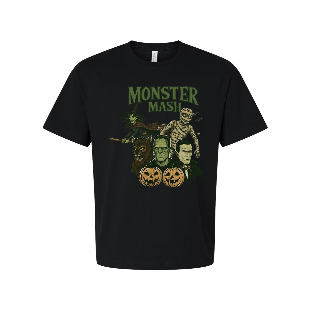 Vintage Monster Mash Unisex T Shirt Graphic Tee Halloween