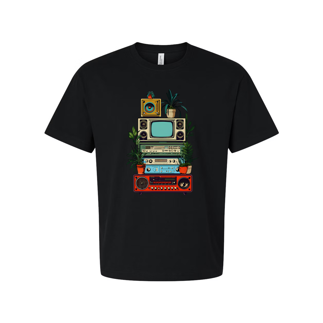 Vintage Electronics Stack Retro Unisex T Shirt Graphic Tee