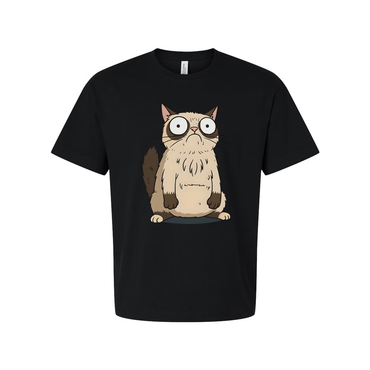 Surprised Cartoon Cat Unisex T Shirt Graphic Tee Design