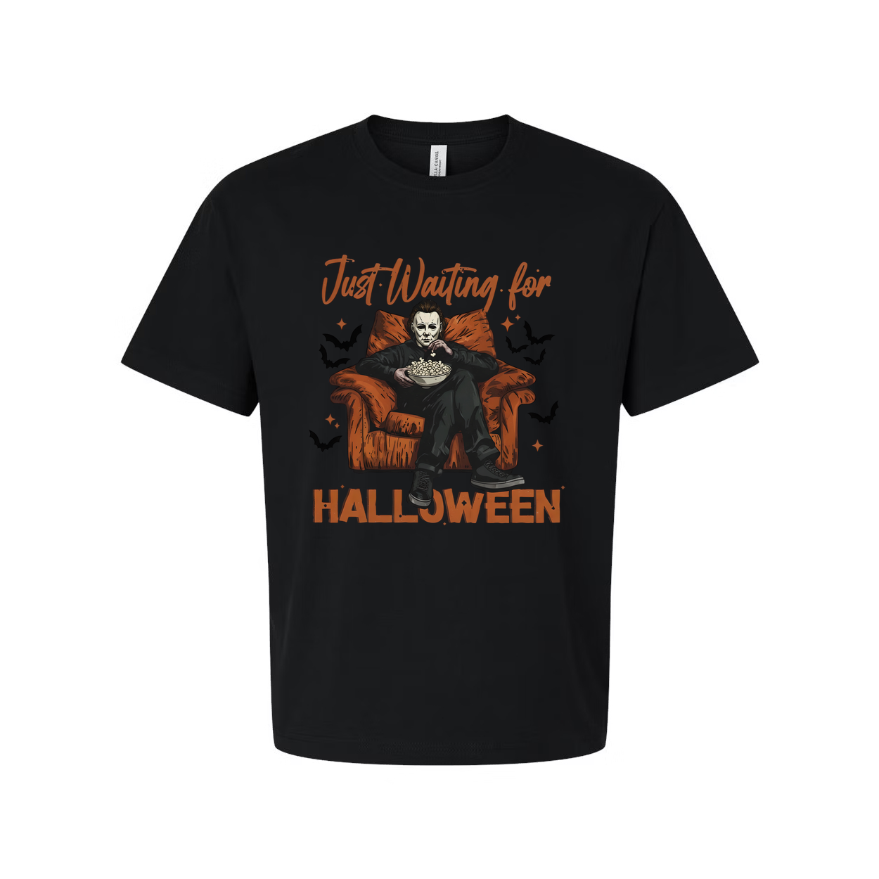 Just Waiting For Halloween Unisex T Shirt Graphic Design