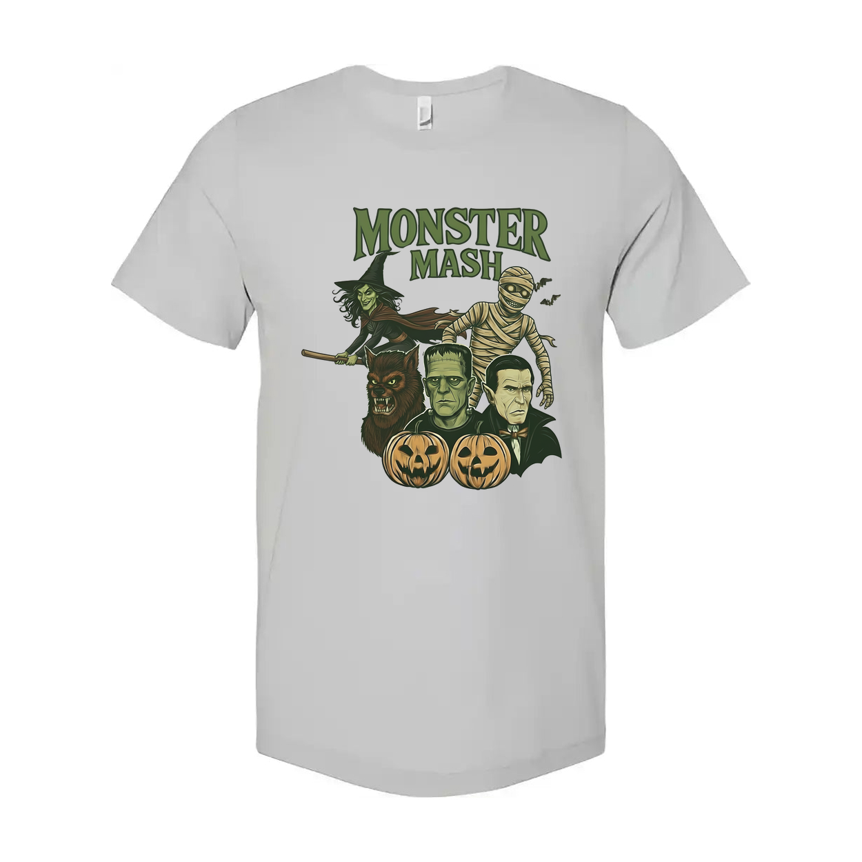 Vintage Monster Mash Unisex T Shirt Graphic Tee Halloween