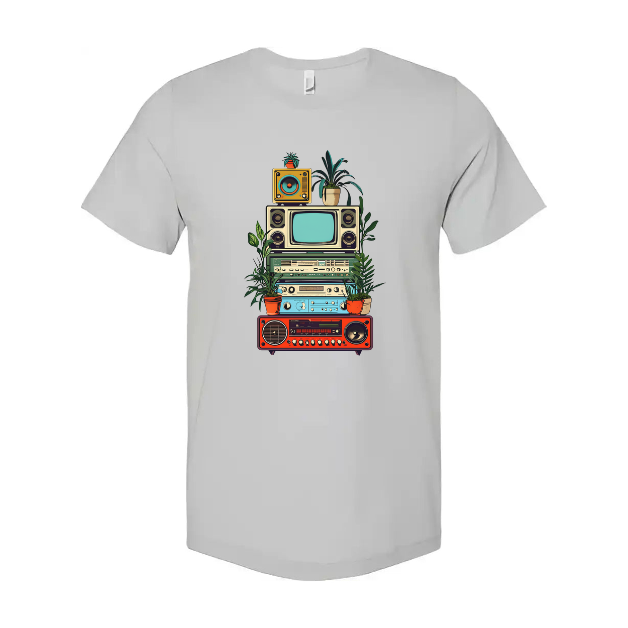 Vintage Electronics Stack Retro Unisex T Shirt Graphic Tee