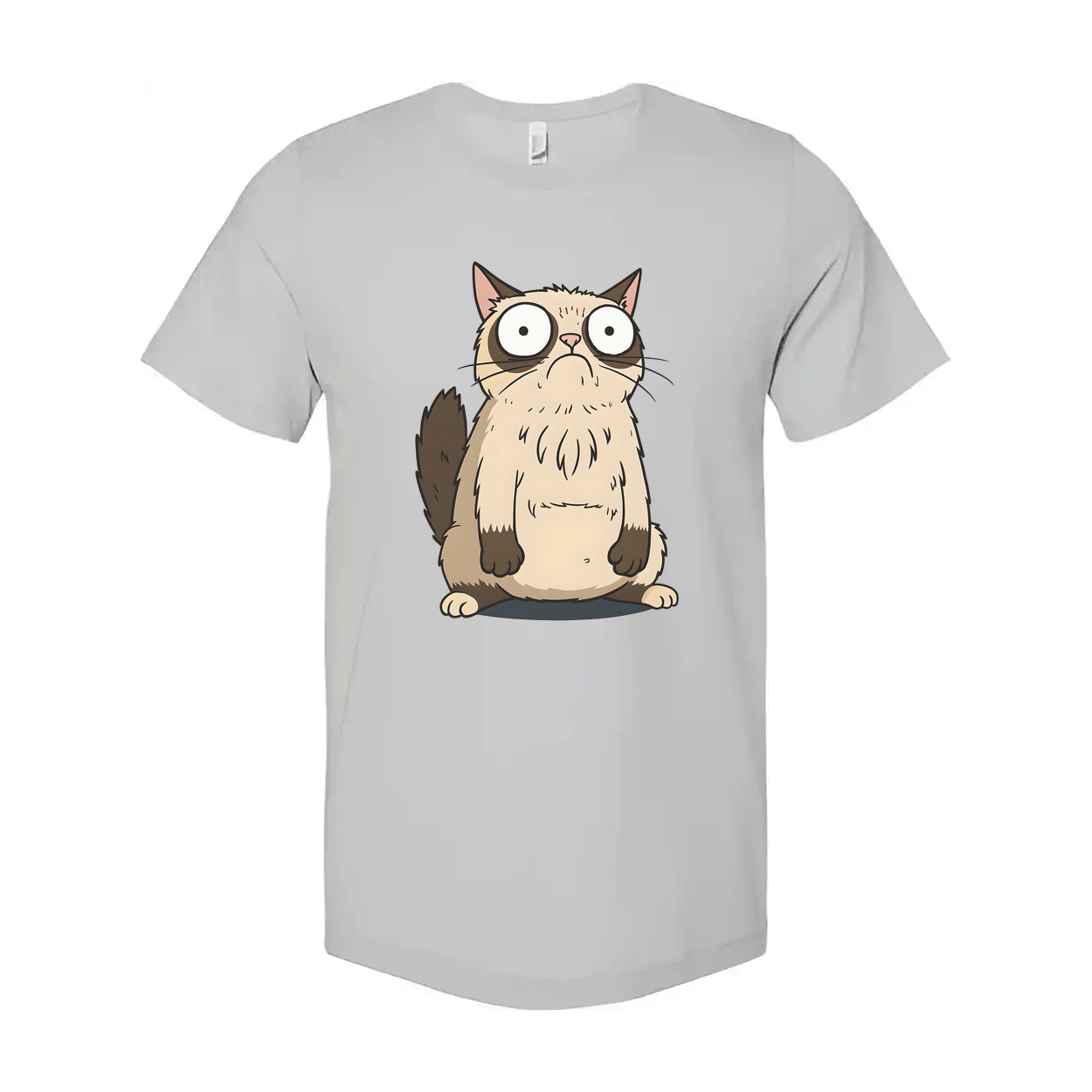 Surprised Cartoon Cat Unisex T Shirt Graphic Tee Design