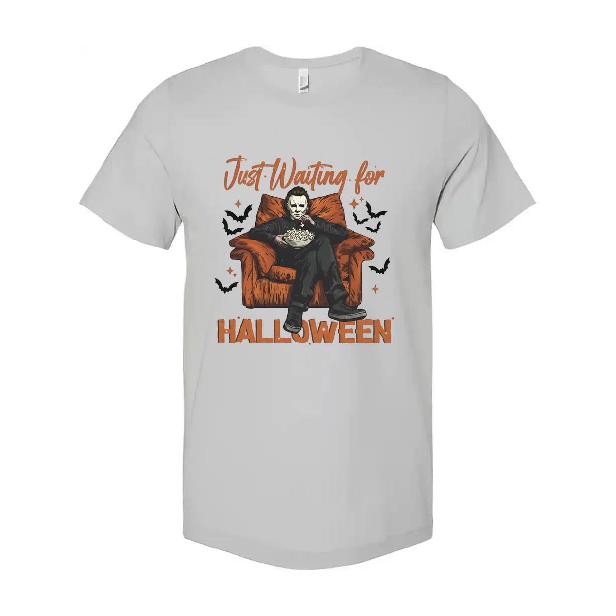 Just Waiting For Halloween Unisex T Shirt Graphic Design