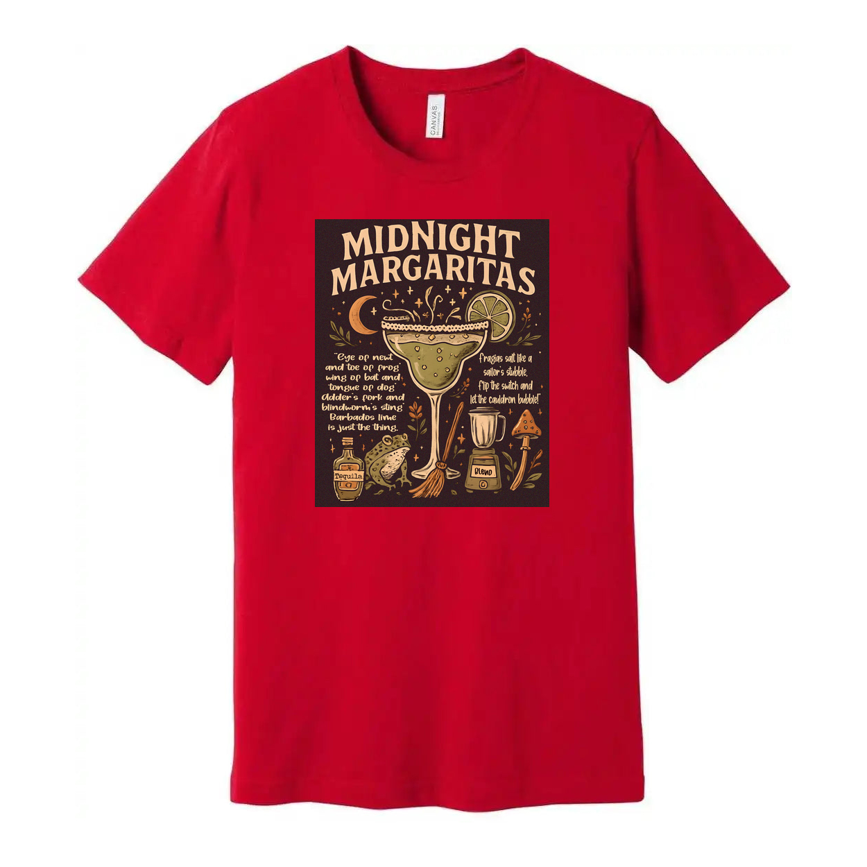 Midnight Margarita Glass Quotes Unisex T Shirt On Black