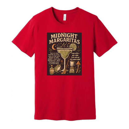 Midnight Margarita Glass Quotes Unisex T Shirt On Black