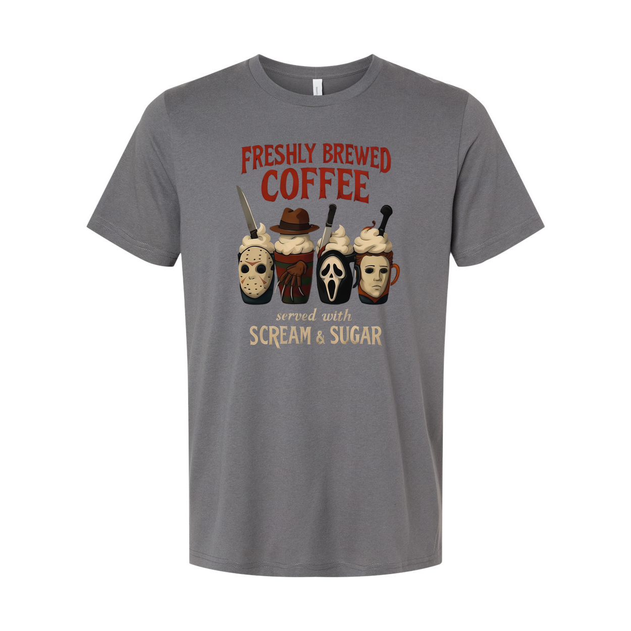 Whimsical Horror Coffee Mugs Featuring Iconic Frights Tee