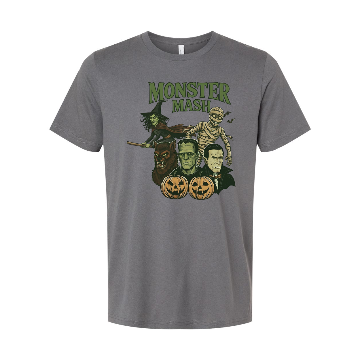 Vintage Monster Mash Unisex T Shirt Graphic Tee Halloween