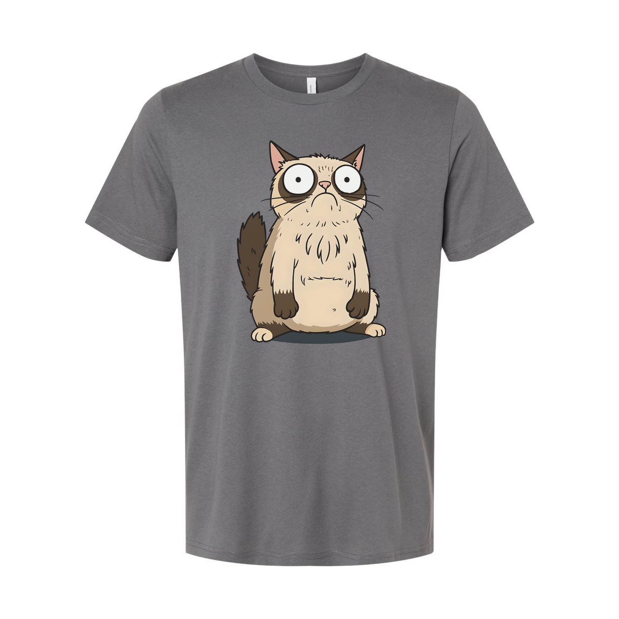 Surprised Cartoon Cat Unisex T Shirt Graphic Tee Design