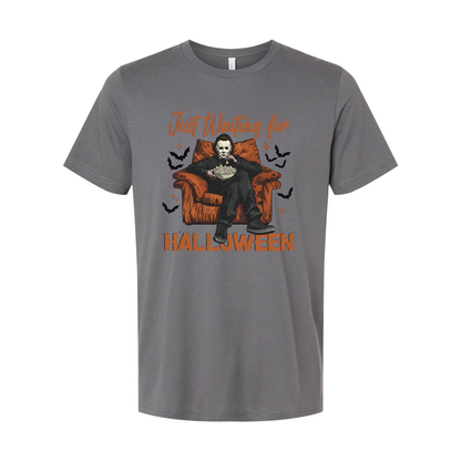 Just Waiting For Halloween Unisex T Shirt Graphic Design