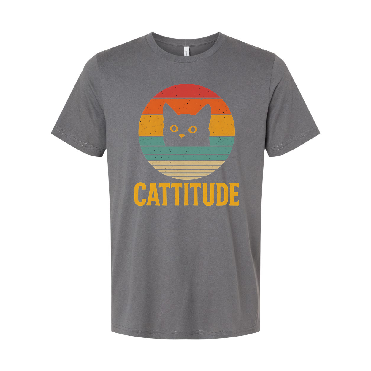 Cattitude Unisex Cat Lover Graphic Tee T Shirt Gift