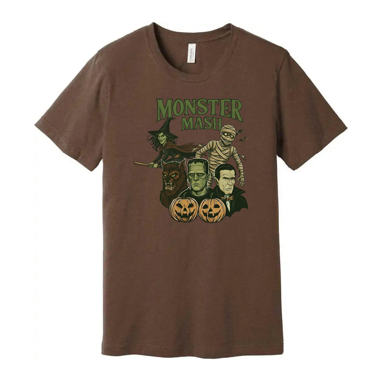 Vintage Monster Mash Unisex T Shirt Graphic Tee Halloween
