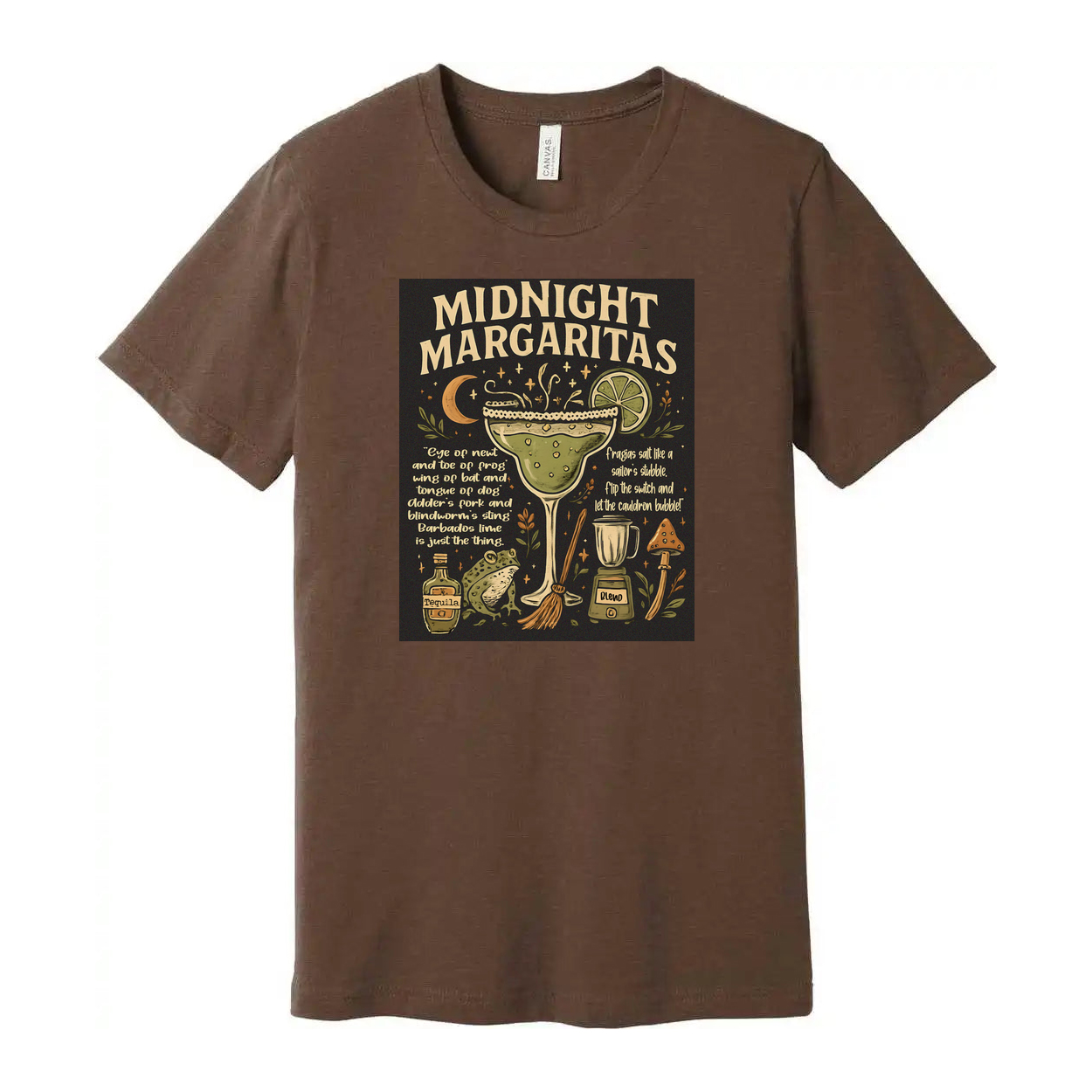 Midnight Margarita Glass Quotes Unisex T Shirt On Black