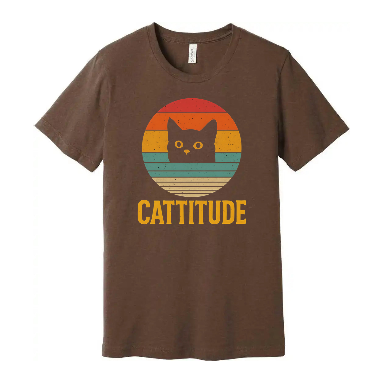 Cattitude Unisex Cat Lover Graphic Tee T Shirt Gift