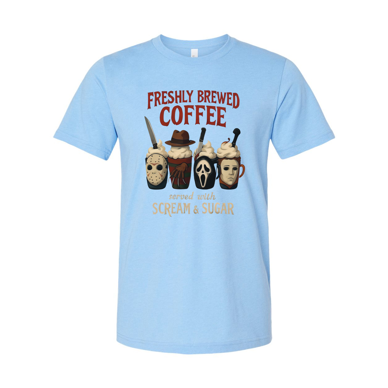 Whimsical Horror Coffee Mugs Featuring Iconic Frights Tee