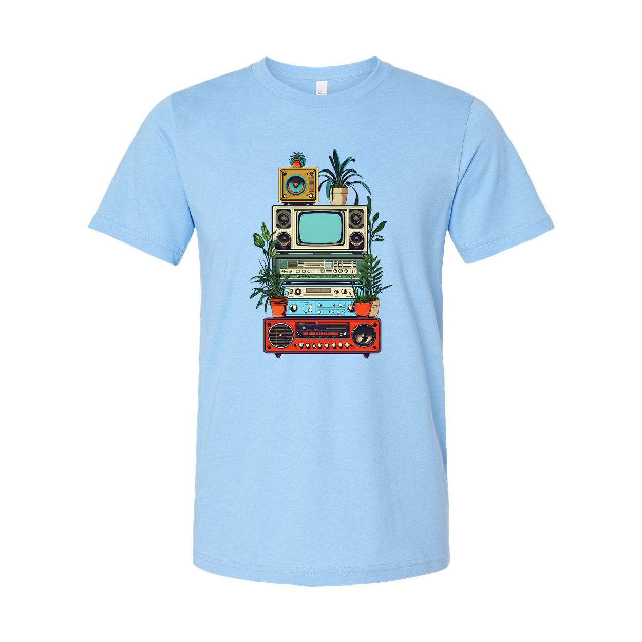 Vintage Electronics Stack Retro Unisex T Shirt Graphic Tee