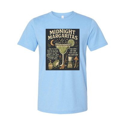 Midnight Margarita Glass Quotes Unisex T Shirt On Black