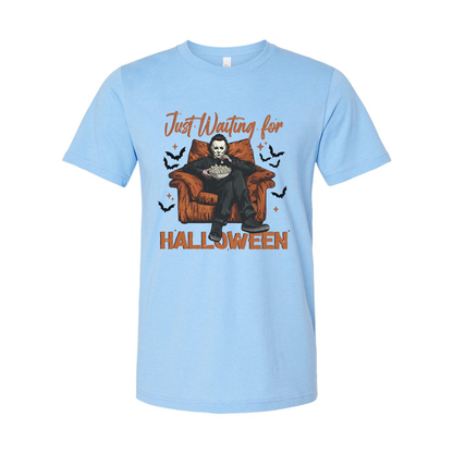 Just Waiting For Halloween Unisex T Shirt Graphic Design