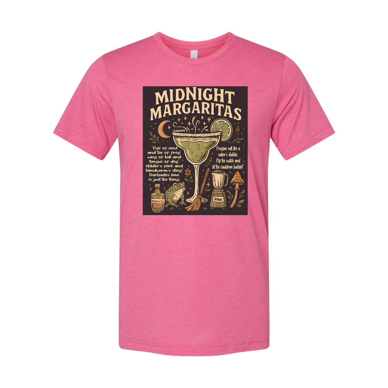 Midnight Margarita Glass Quotes Unisex T Shirt On Black