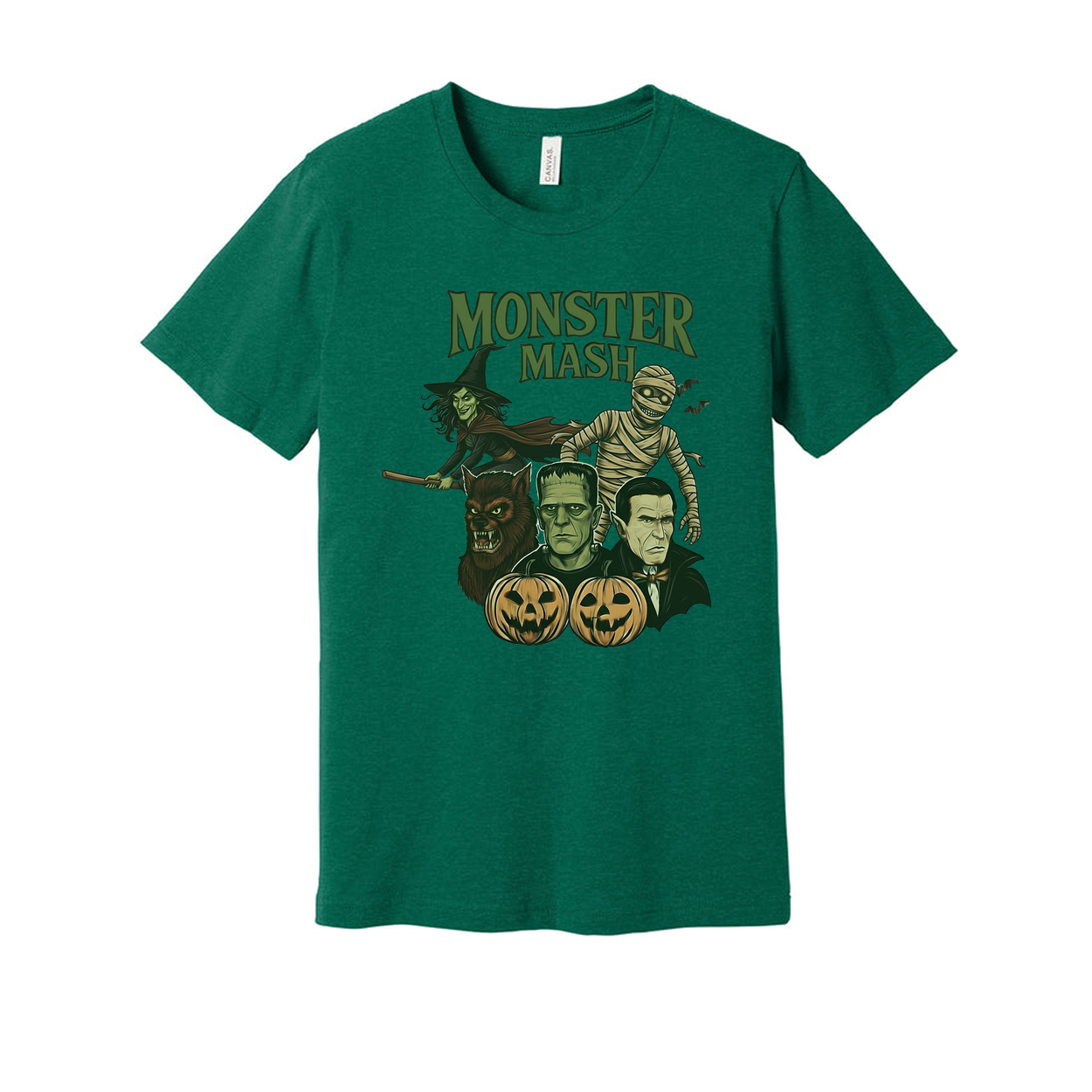 Vintage Monster Mash Unisex T Shirt Graphic Tee Halloween