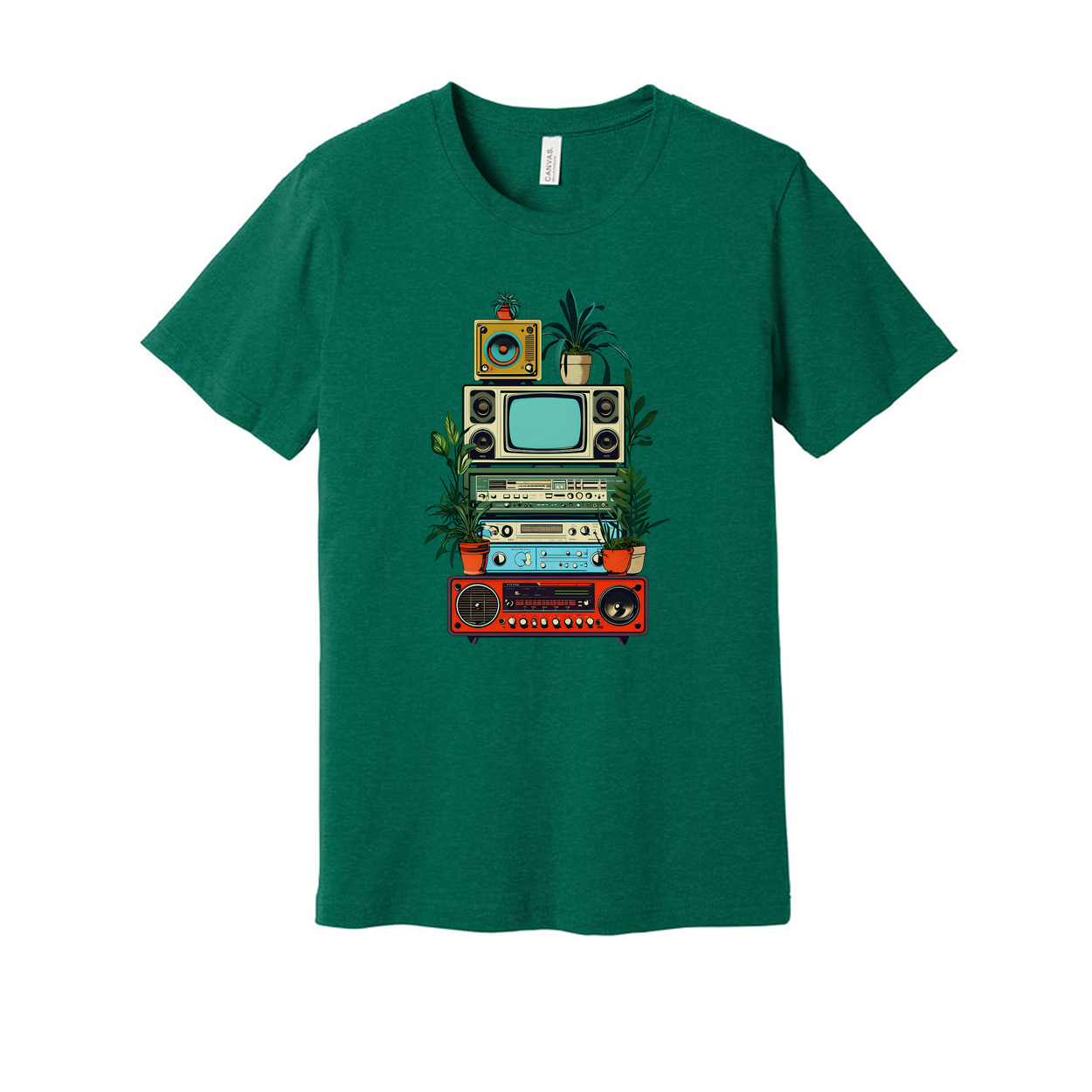 Vintage Electronics Stack Retro Unisex T Shirt Graphic Tee