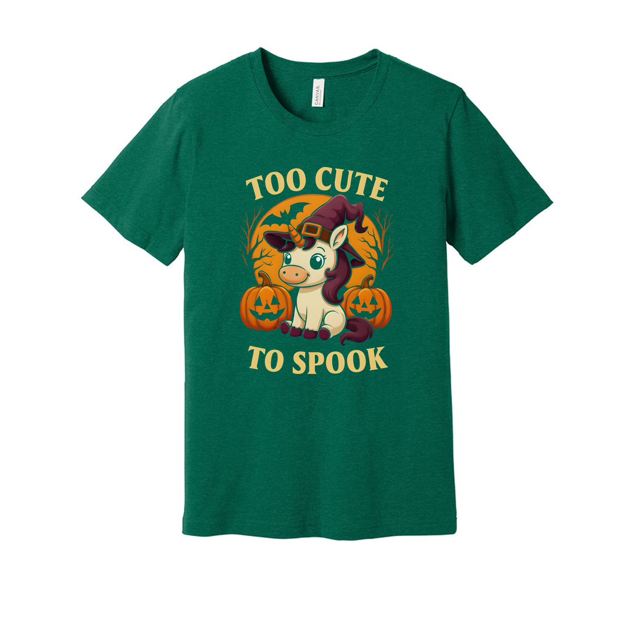 Too Cute to Spook Unisex Halloween Graphic Tee Shirt
