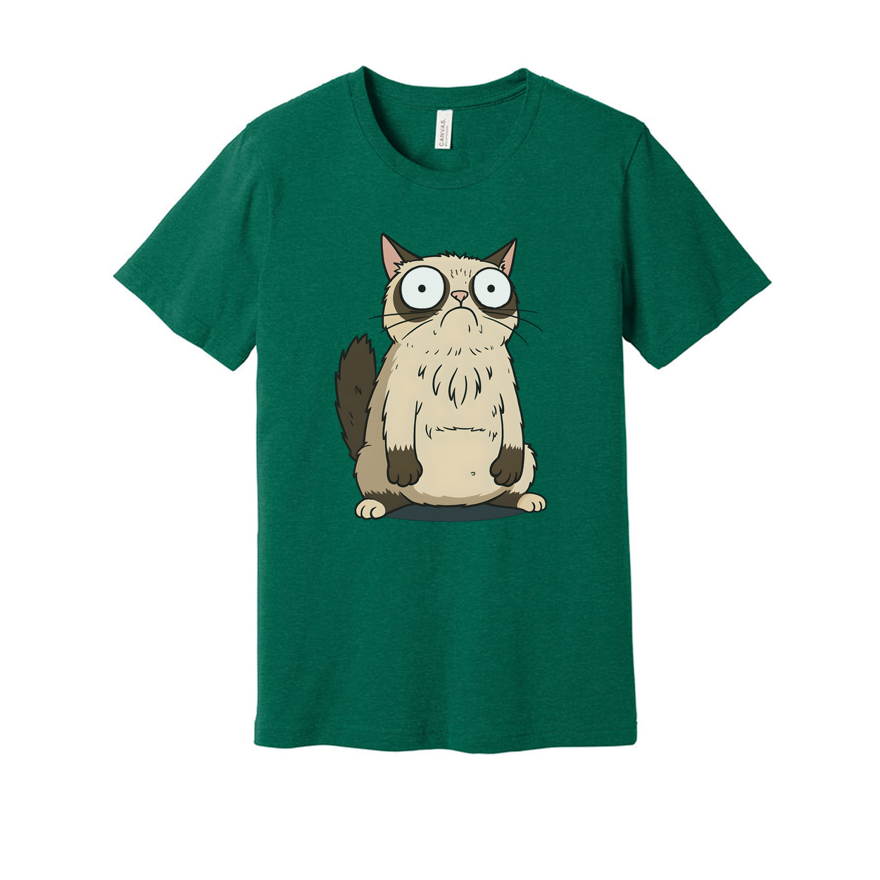Surprised Cartoon Cat Unisex T Shirt Graphic Tee Design