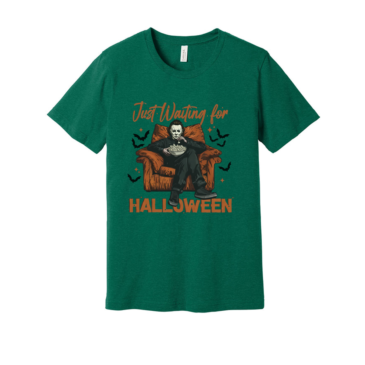 Just Waiting For Halloween Unisex T Shirt Graphic Design
