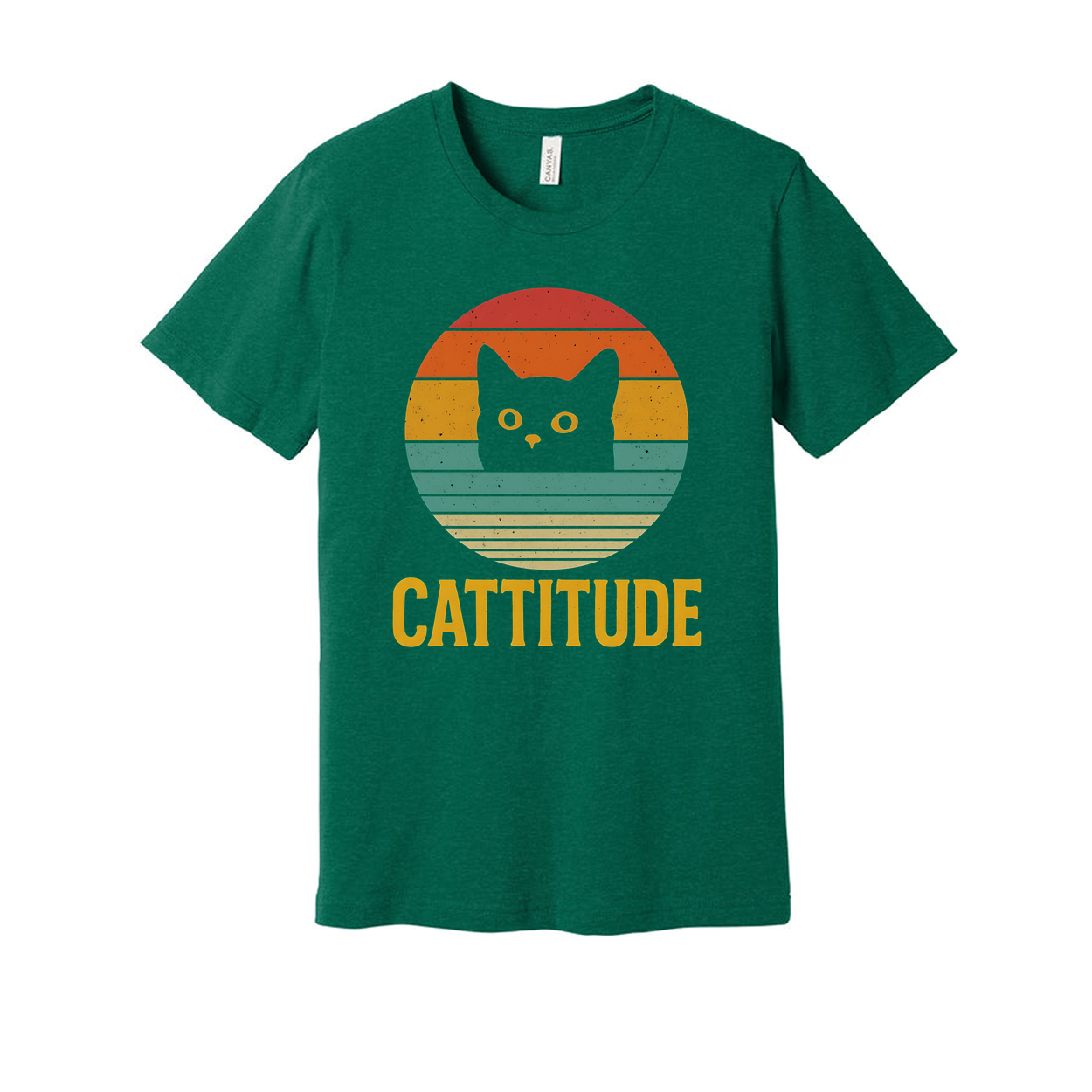 Cattitude Unisex Cat Lover Graphic Tee T Shirt Gift