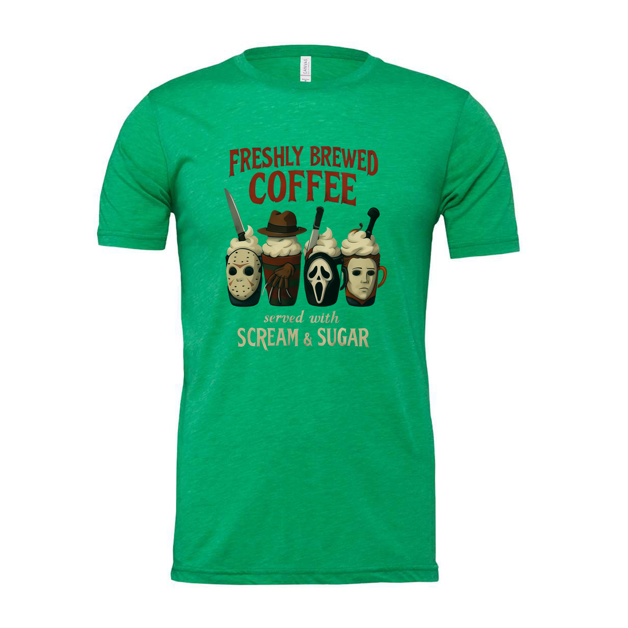Whimsical Horror Coffee Mugs Featuring Iconic Frights Tee