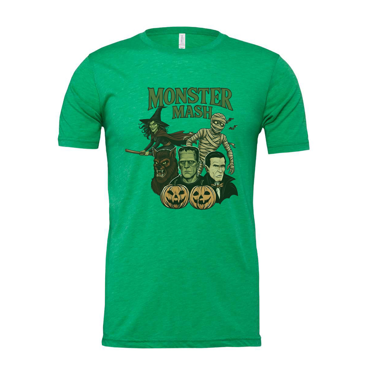 Vintage Monster Mash Unisex T Shirt Graphic Tee Halloween