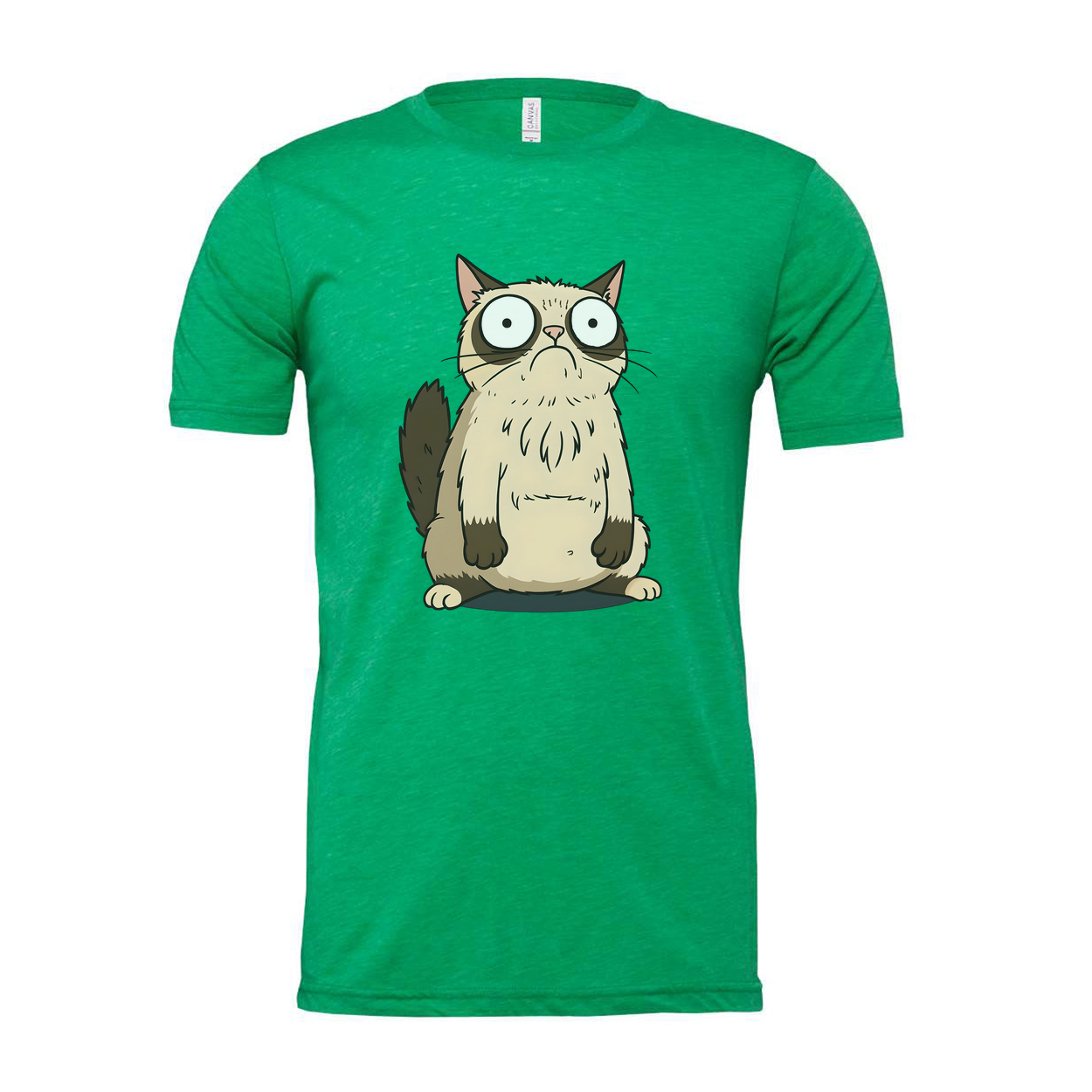 Surprised Cartoon Cat Unisex T Shirt Graphic Tee Design