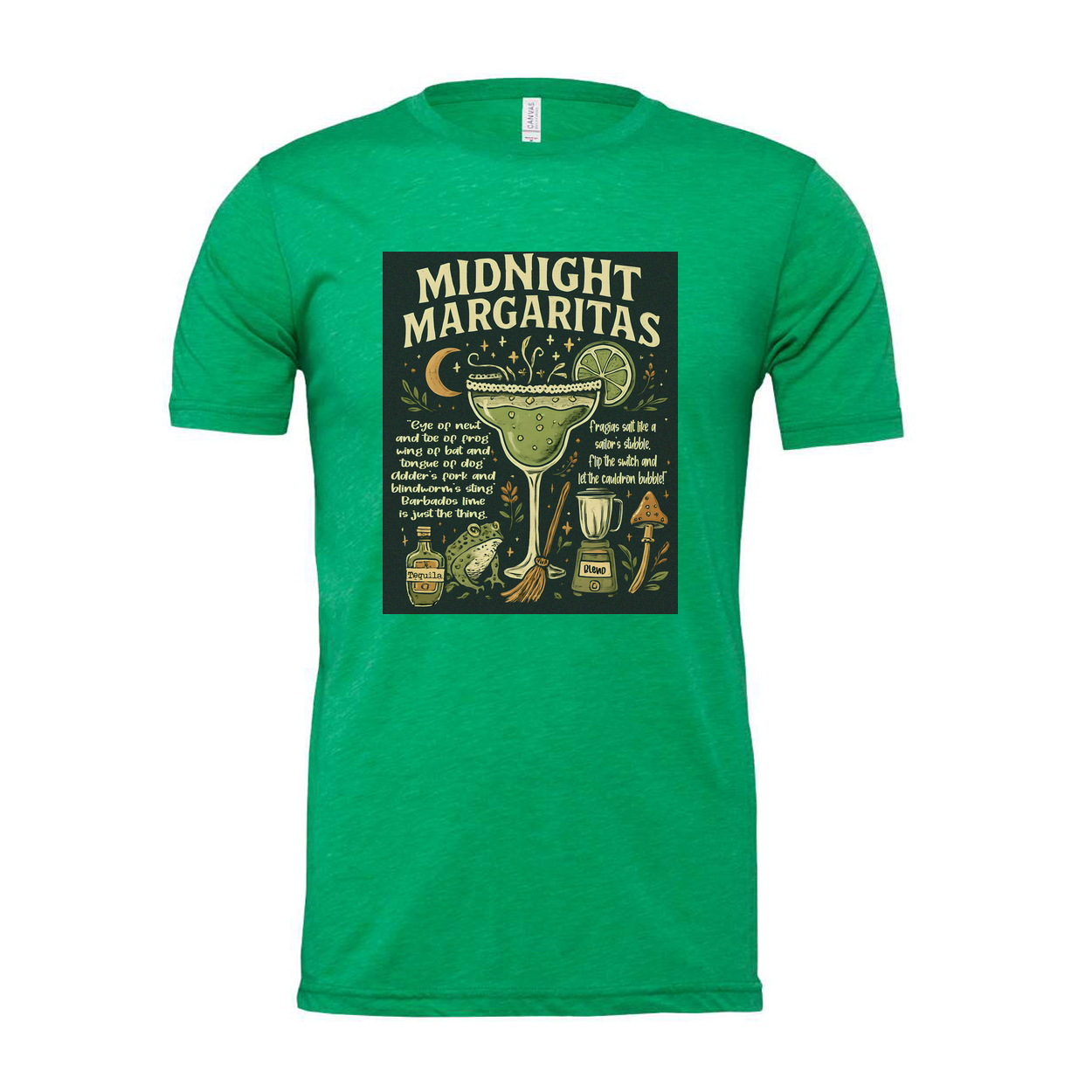 Midnight Margarita Glass Quotes Unisex T Shirt On Black