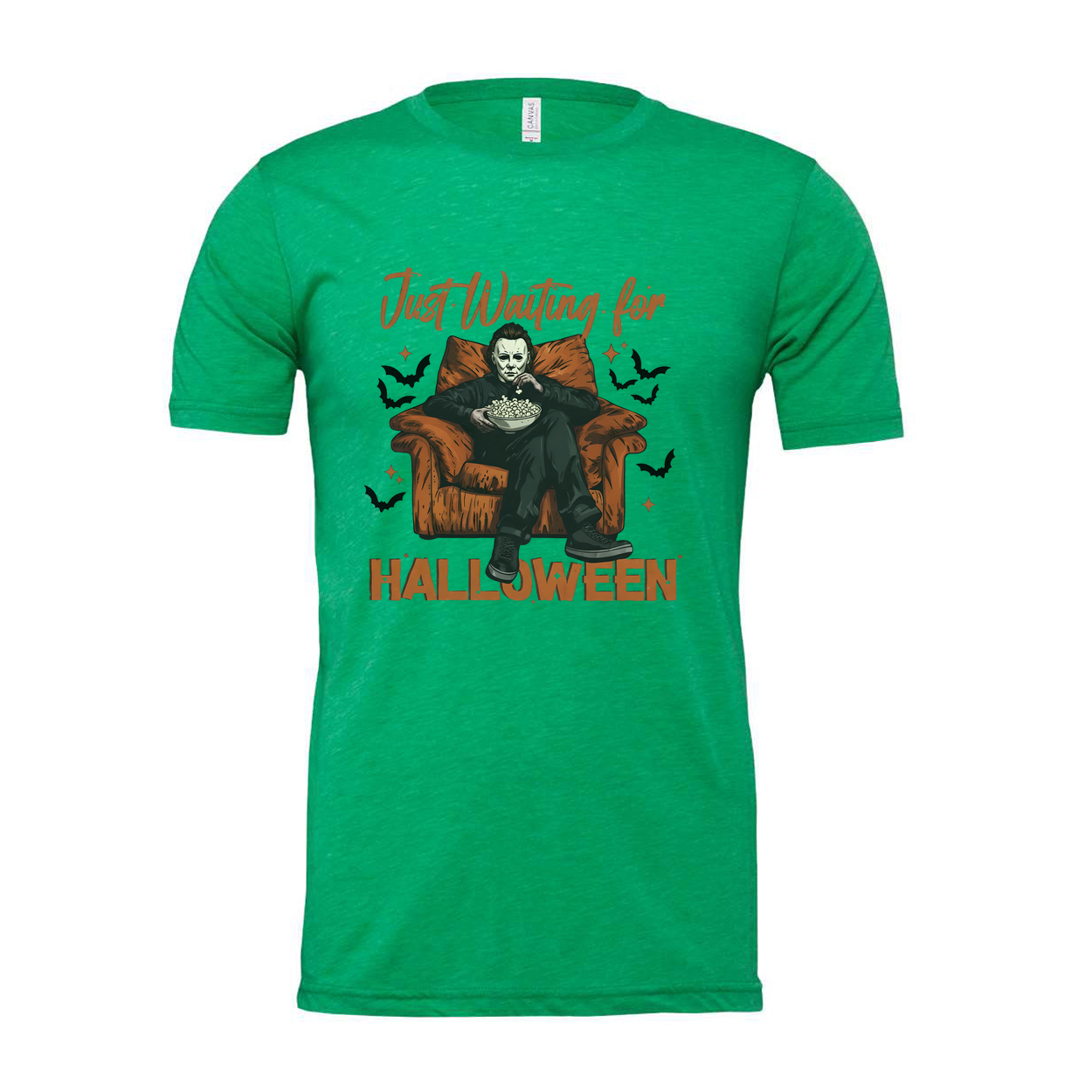 Just Waiting For Halloween Unisex T Shirt Graphic Design