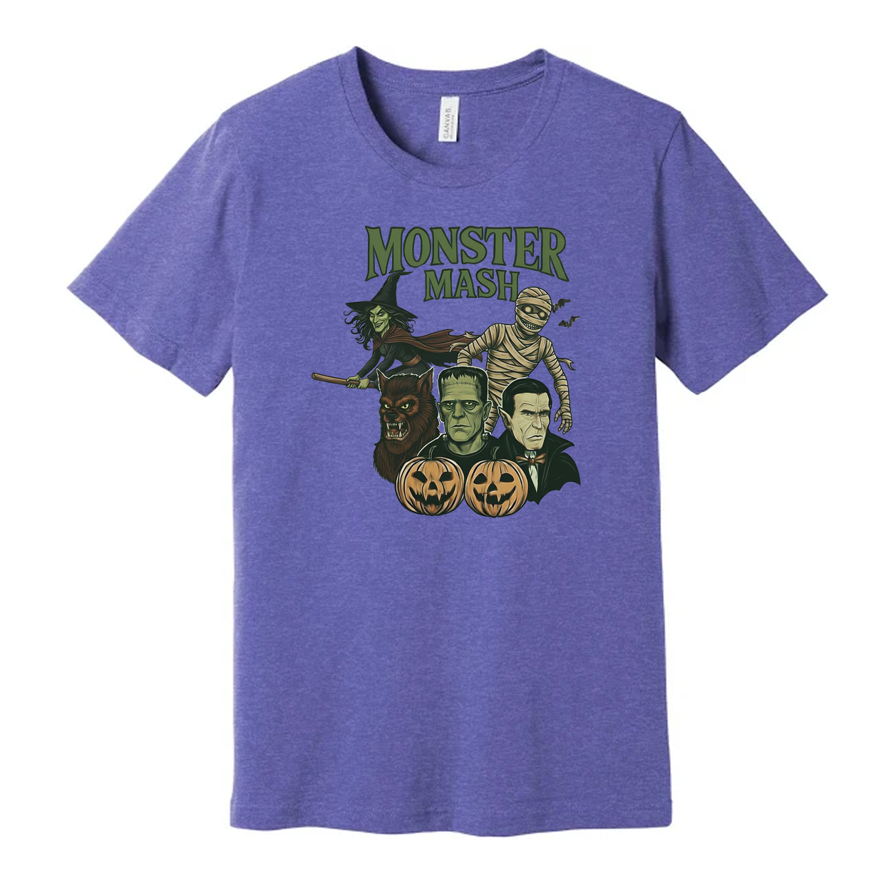 Vintage Monster Mash Unisex T Shirt Graphic Tee Halloween