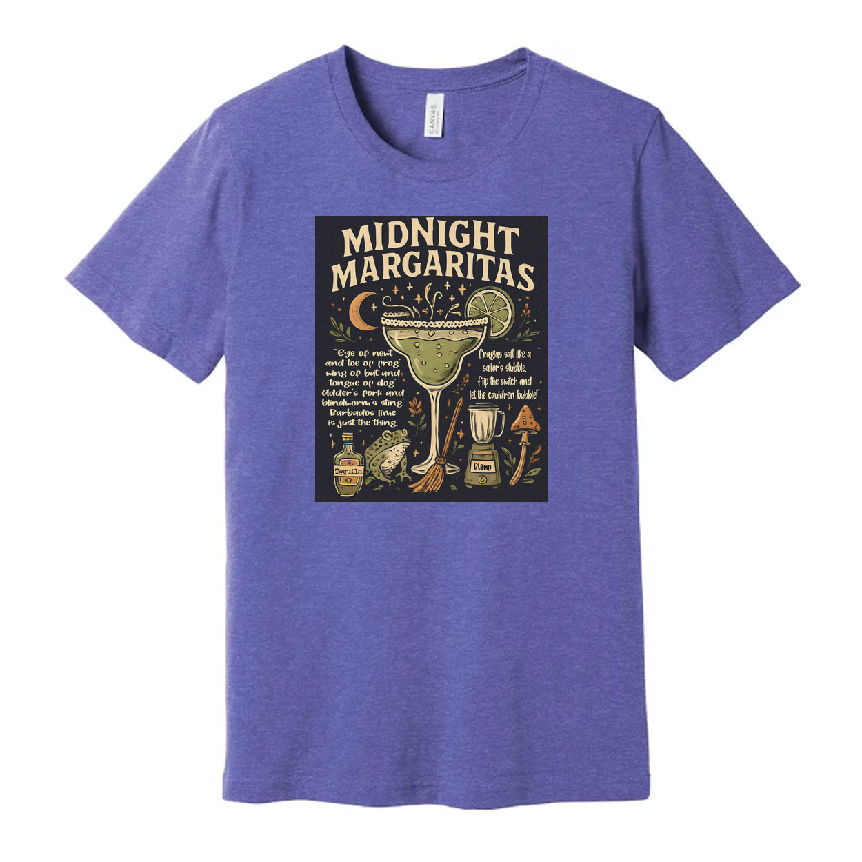 Midnight Margarita Glass Quotes Unisex T Shirt On Black