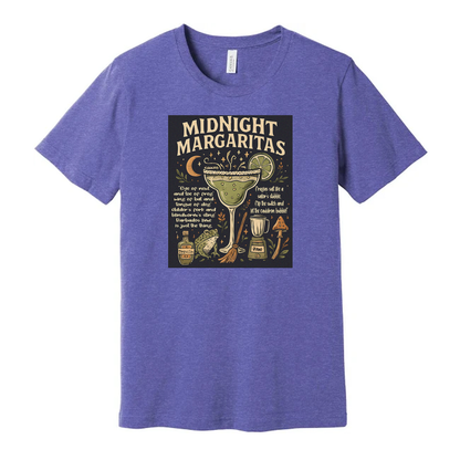 Midnight Margarita Glass Quotes Unisex T Shirt On Black
