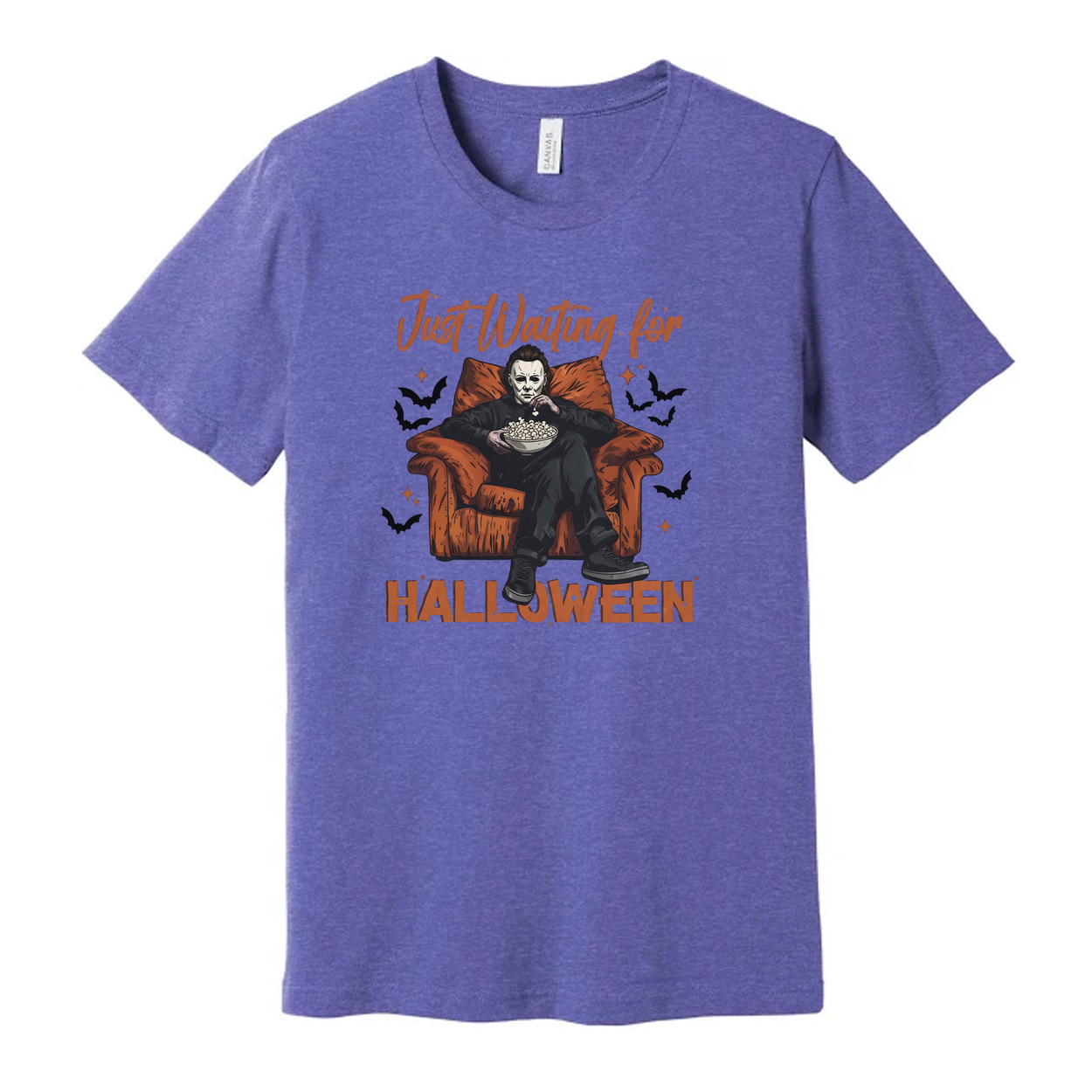 Just Waiting For Halloween Unisex T Shirt Graphic Design