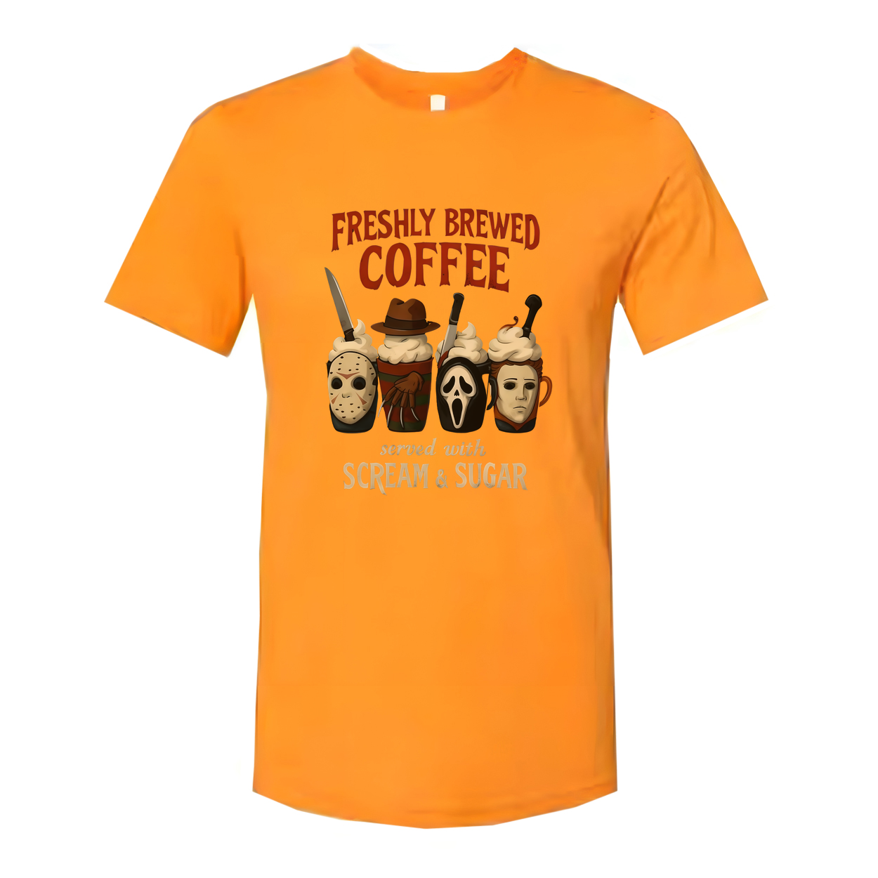 Whimsical Horror Coffee Mugs Featuring Iconic Frights Tee