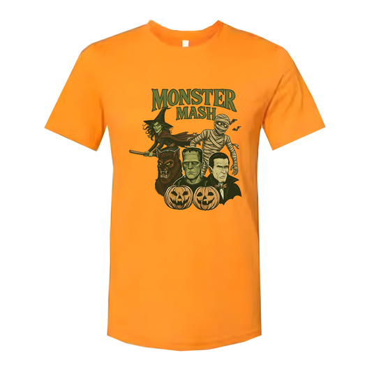 Vintage Monster Mash Unisex T Shirt Graphic Tee Halloween