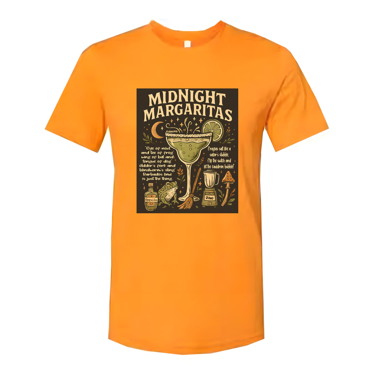 Midnight Margarita Glass Quotes Unisex T Shirt On Black
