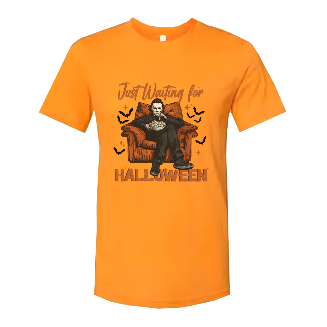 Just Waiting For Halloween Unisex T Shirt Graphic Design