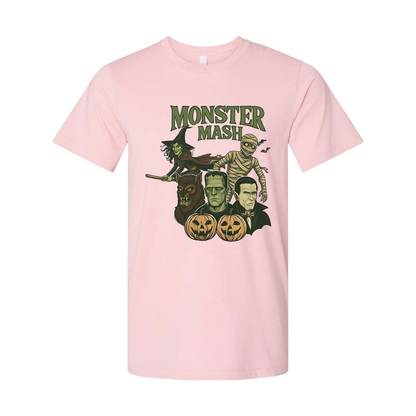 Vintage Monster Mash Unisex T Shirt Graphic Tee Halloween
