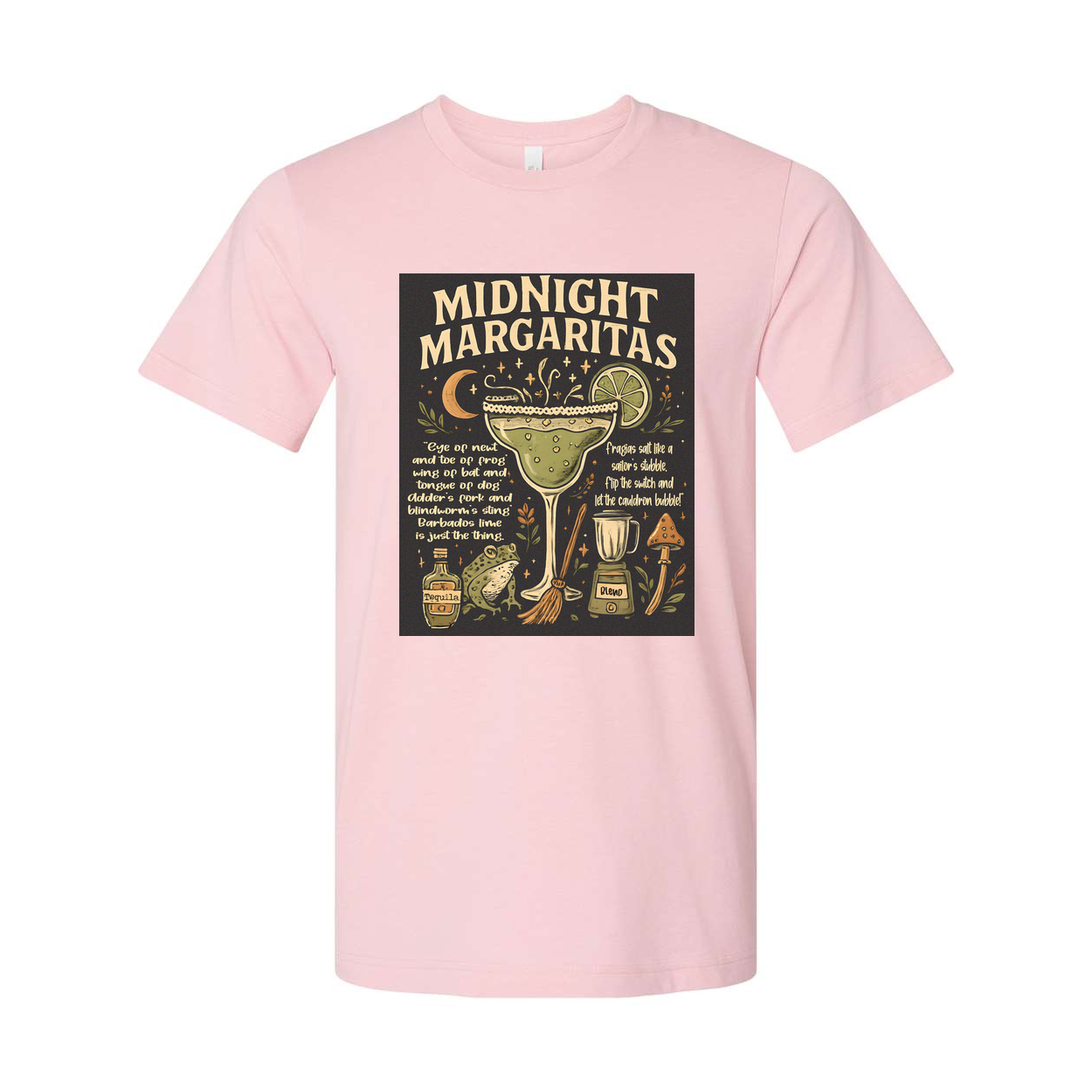 Midnight Margarita Glass Quotes Unisex T Shirt On Black